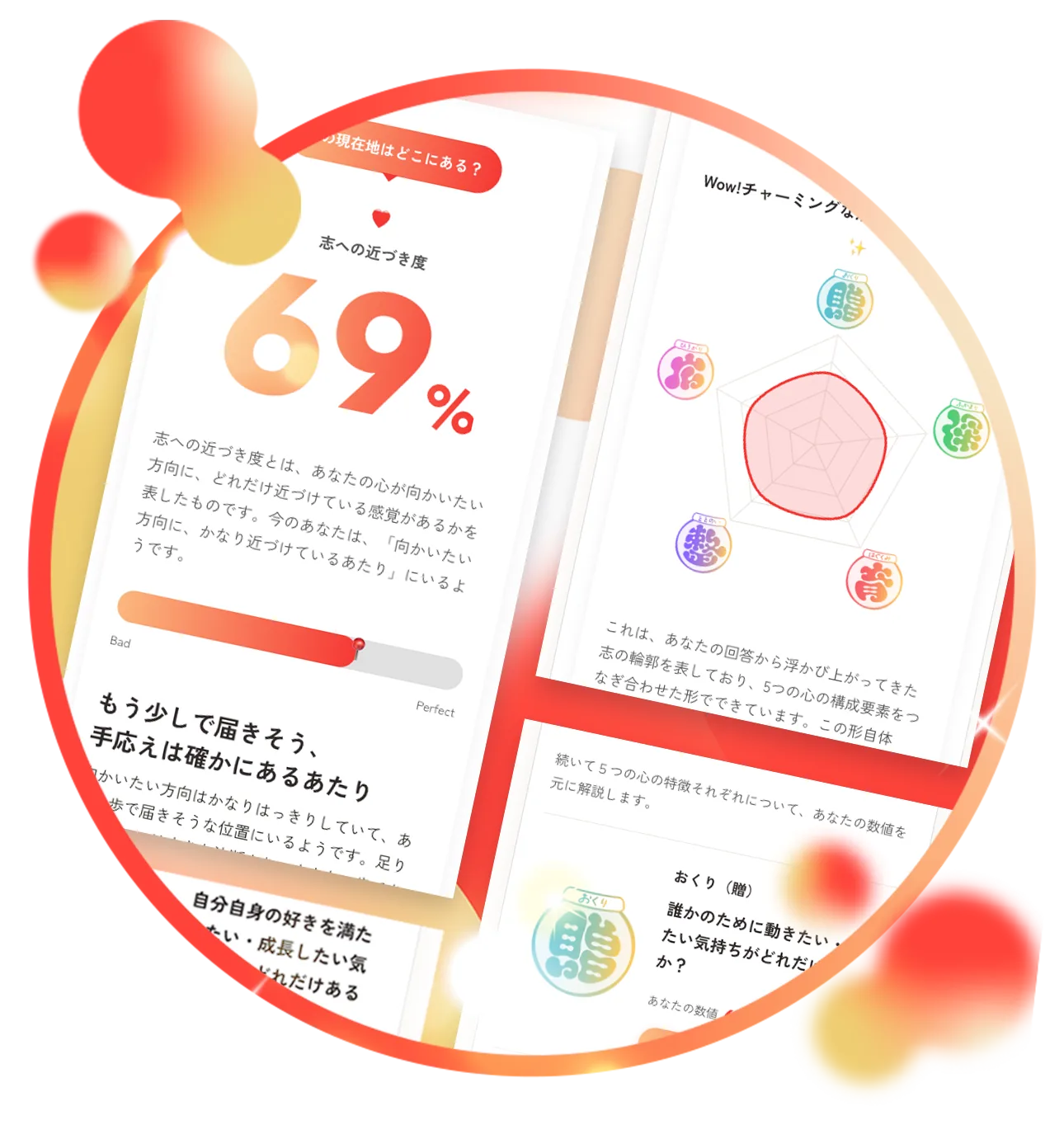 志診断の結果画面イメージ