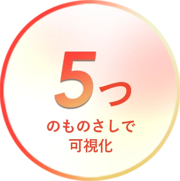 5つのものさしで可視化