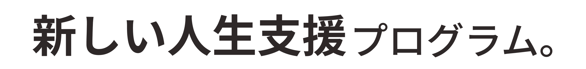 新しい人生支援プログラム。